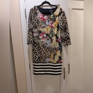 NWOT Frank Lyman Mixed Print Dress,16